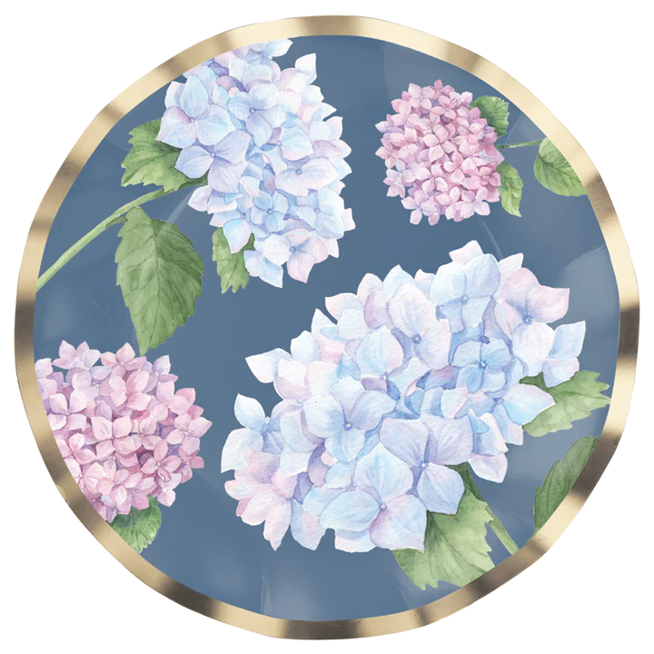Rufffled Salad Plate Hydrangeas/8pkg