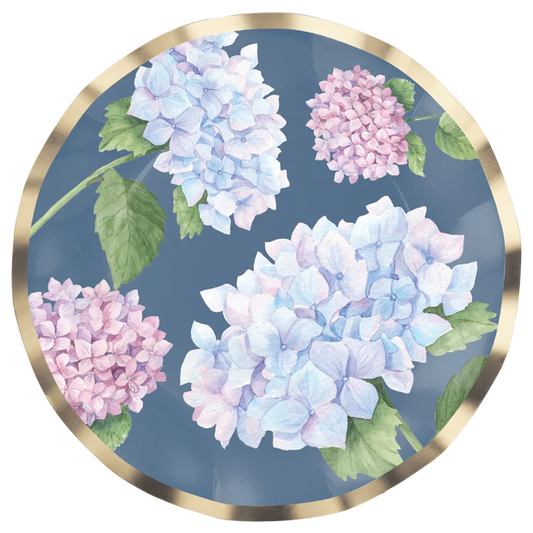 Rufffled Salad Plate Hydrangeas/8pkg