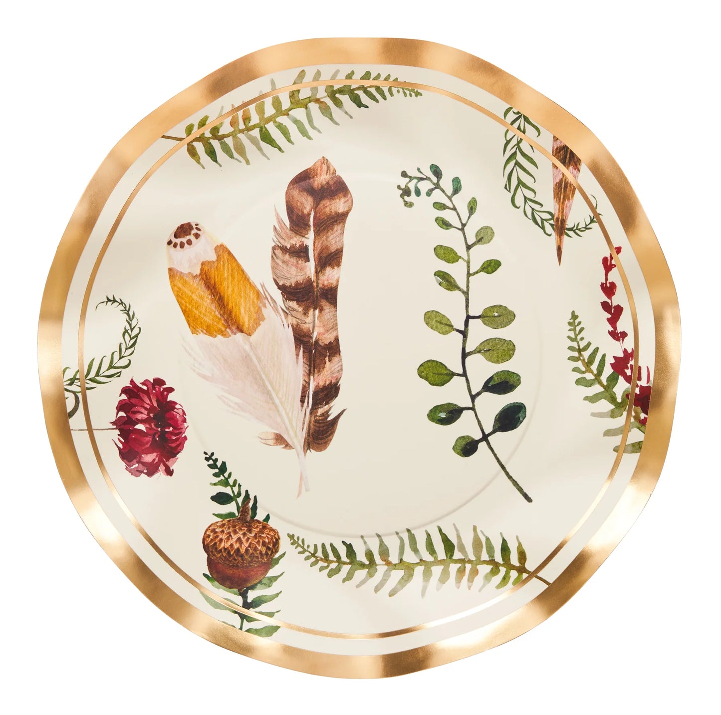 Fall Feathers Salad Plates