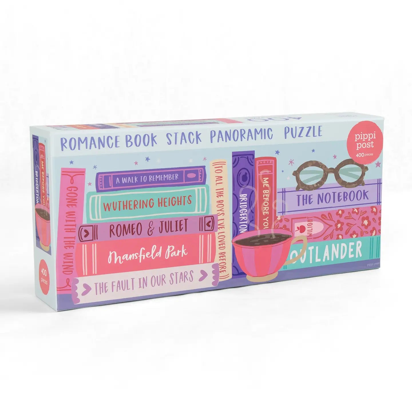 Romance Book Stack Panoramic Puzzle