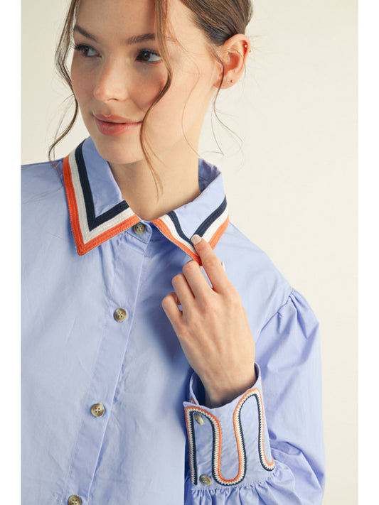 Pretty Blue Button Down Shirt