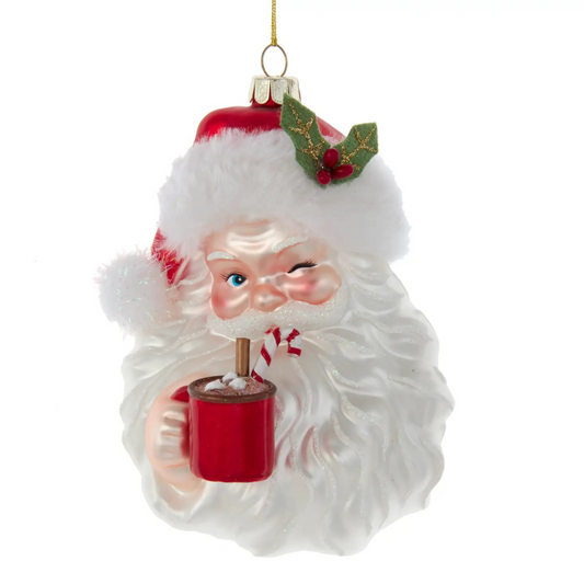 Santa Face w/ Cocoa- Glass