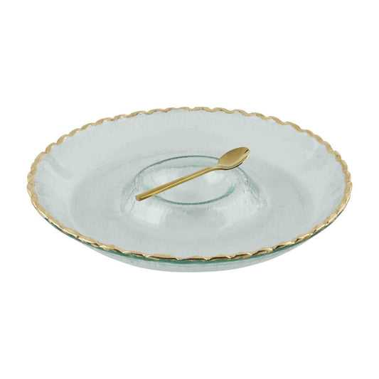 Chip and Dip Tray trimmed in Gold