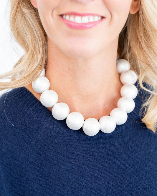 Susan Shaw Large Cotton Pearls Choker Necklace 3826W