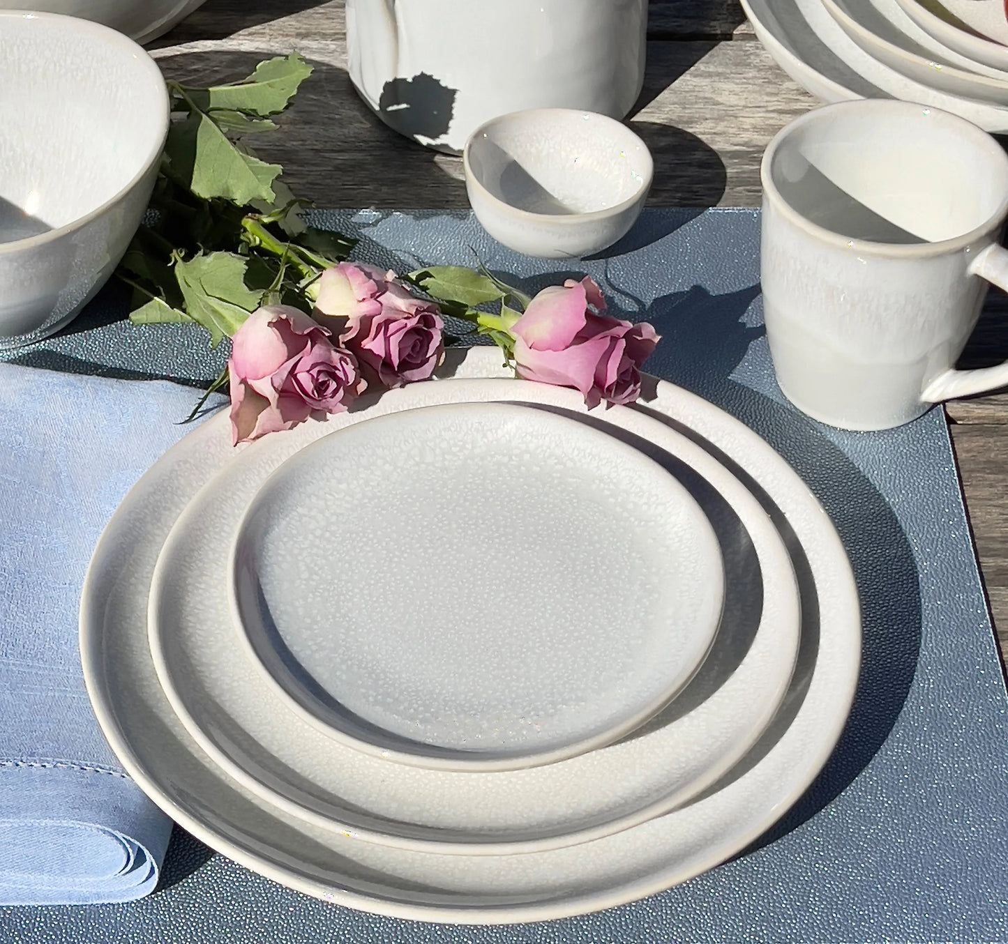 Carmel Ceramica Lily Valley White Dinner