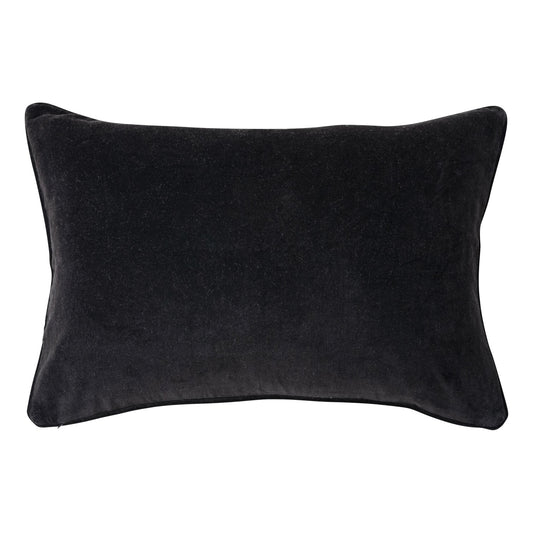 Cotton Velvet Leopard Printed Lumbar Pillow w/ Leopard Print & Piping