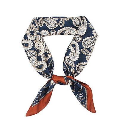 Navy and Rust Neck Scarf