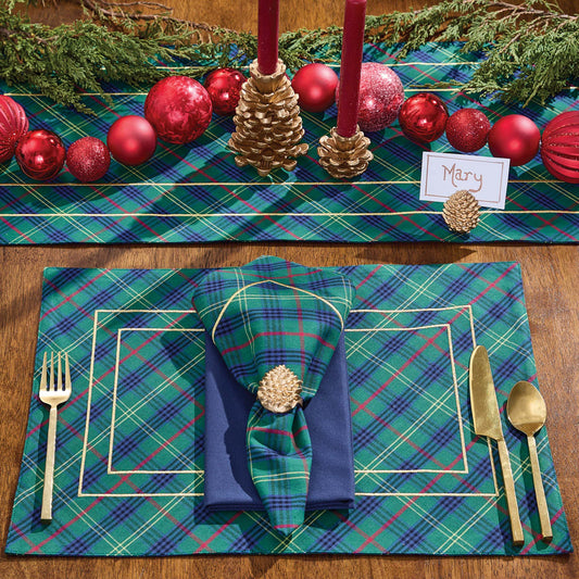 MacMerry Plaid Green Napkin