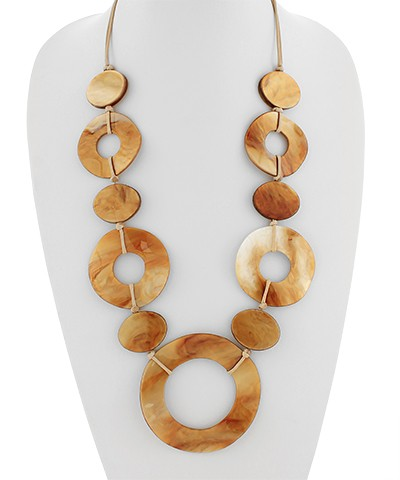 Large Golden Circle Necklace