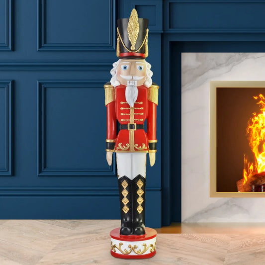 Red and Black Large Decorative Nutcracker