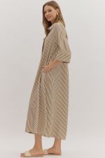 Caramel Striped Dress