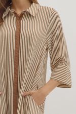 Caramel Striped Dress