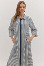 Indigo Stripe Dress