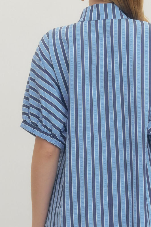 Navy Sailor Stripe Dress