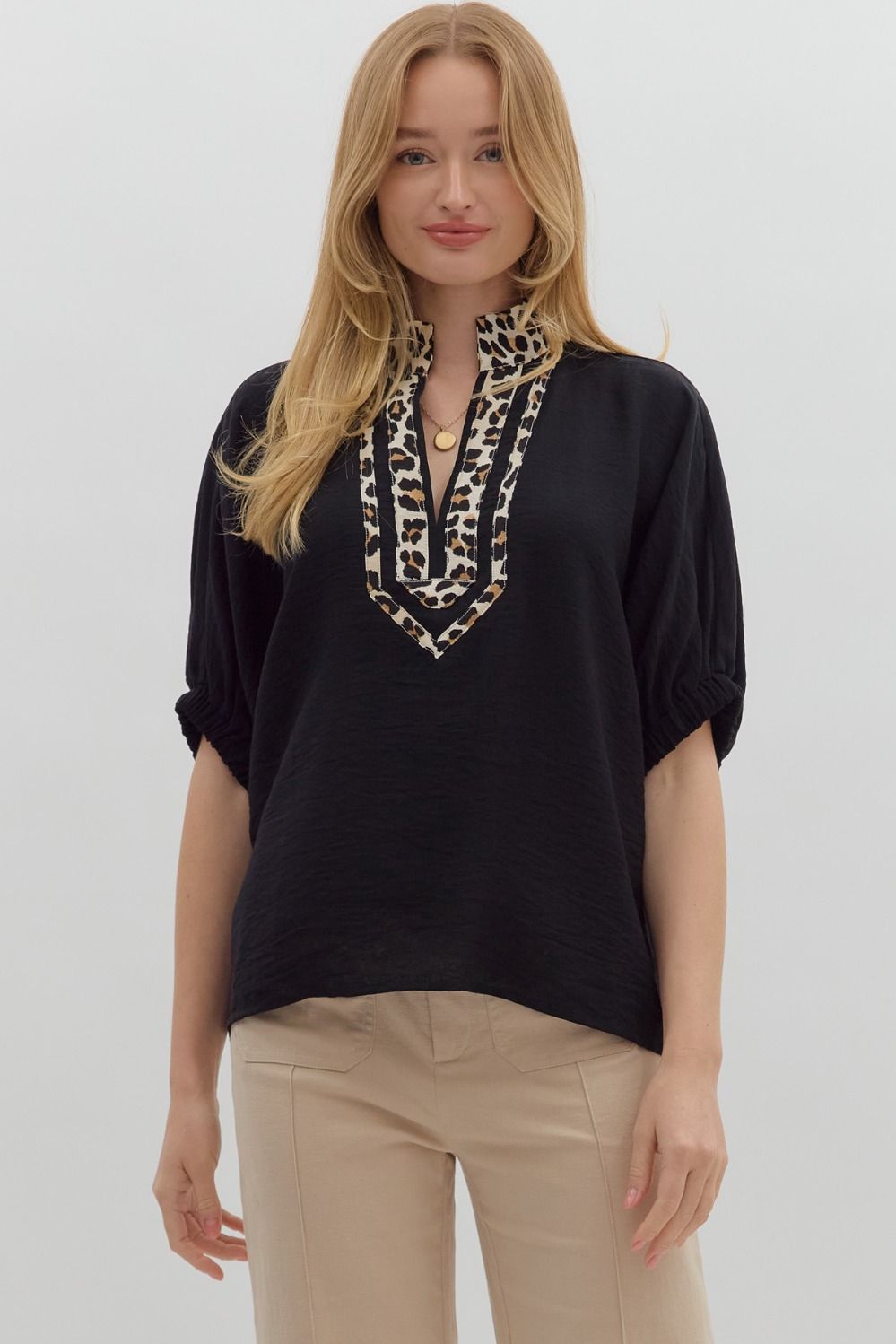 Liliana Leopard Blouse