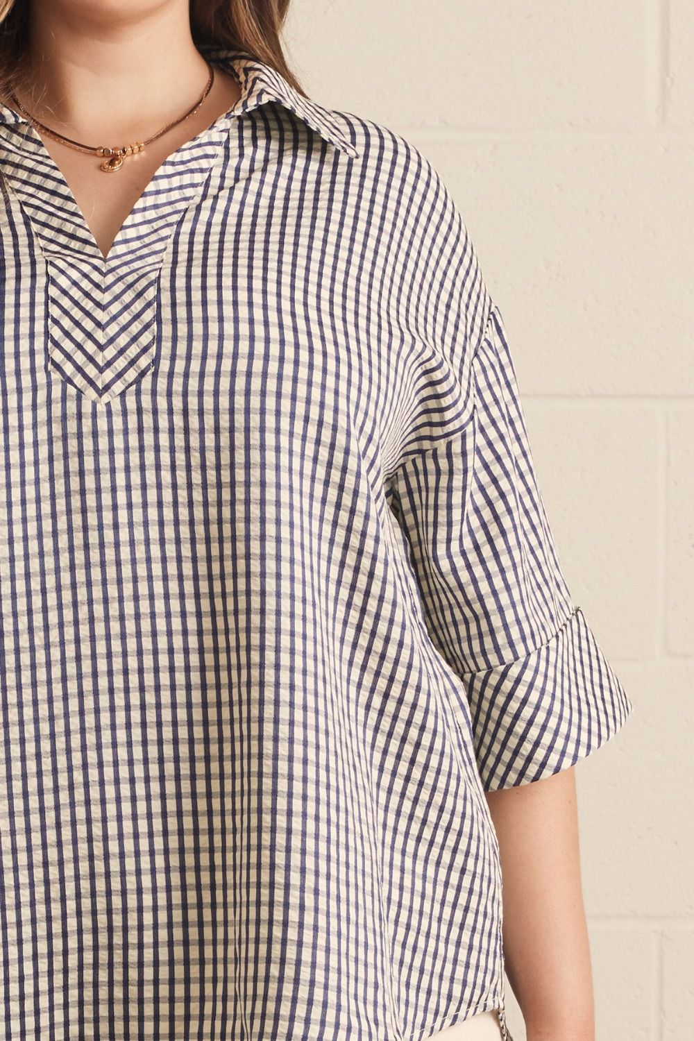 Blue Gingham Blouse