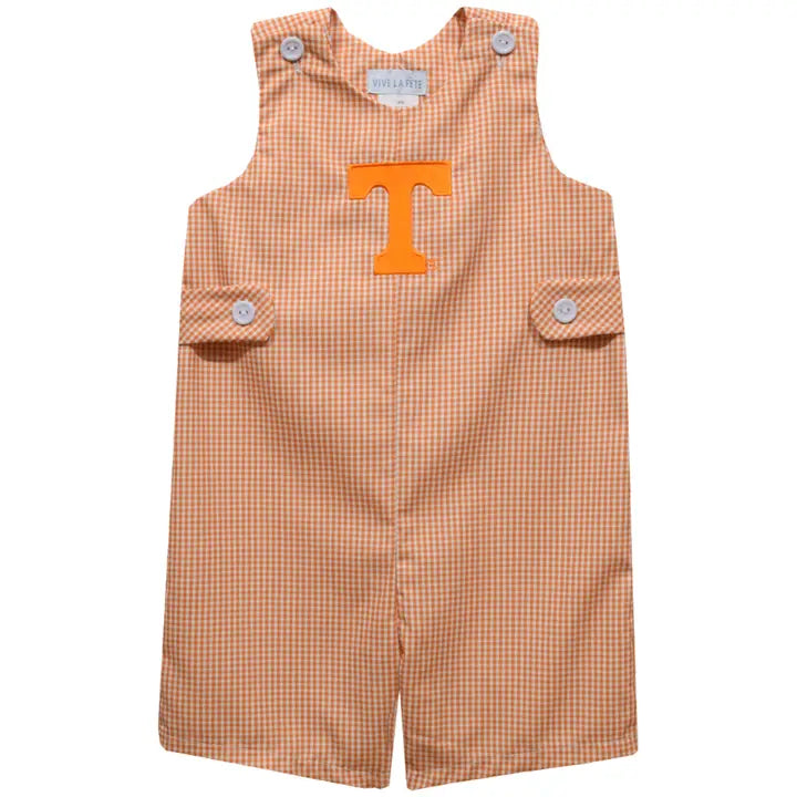 Tennessee Vols Embroidered Orange Gingham Jon Jon