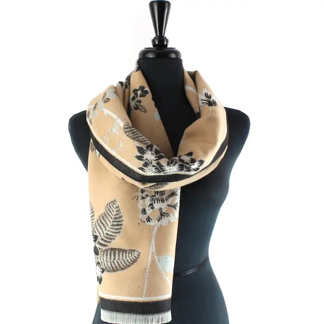 Beige and Black Cicely Scarf