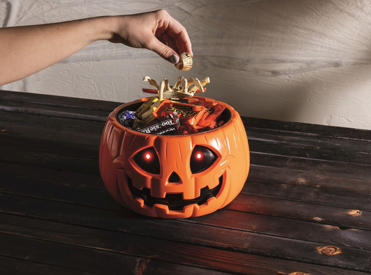 Animated Jack o Lantern Candy Bowl