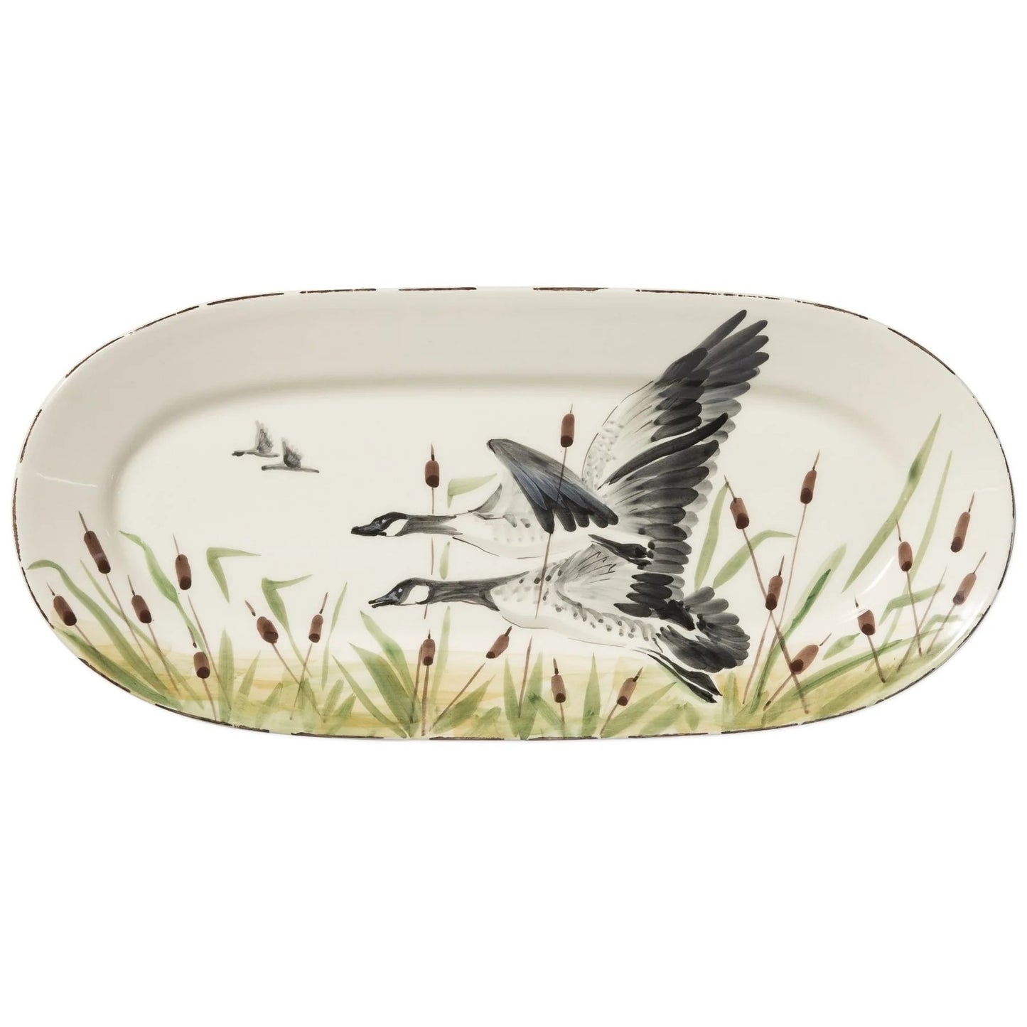 Wildlife Geese SmallOval Platter