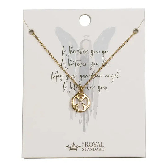 Gold Guardian Angel Necklace