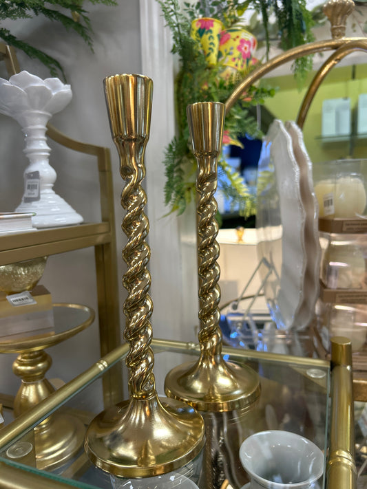 Gold Twist Candlestick