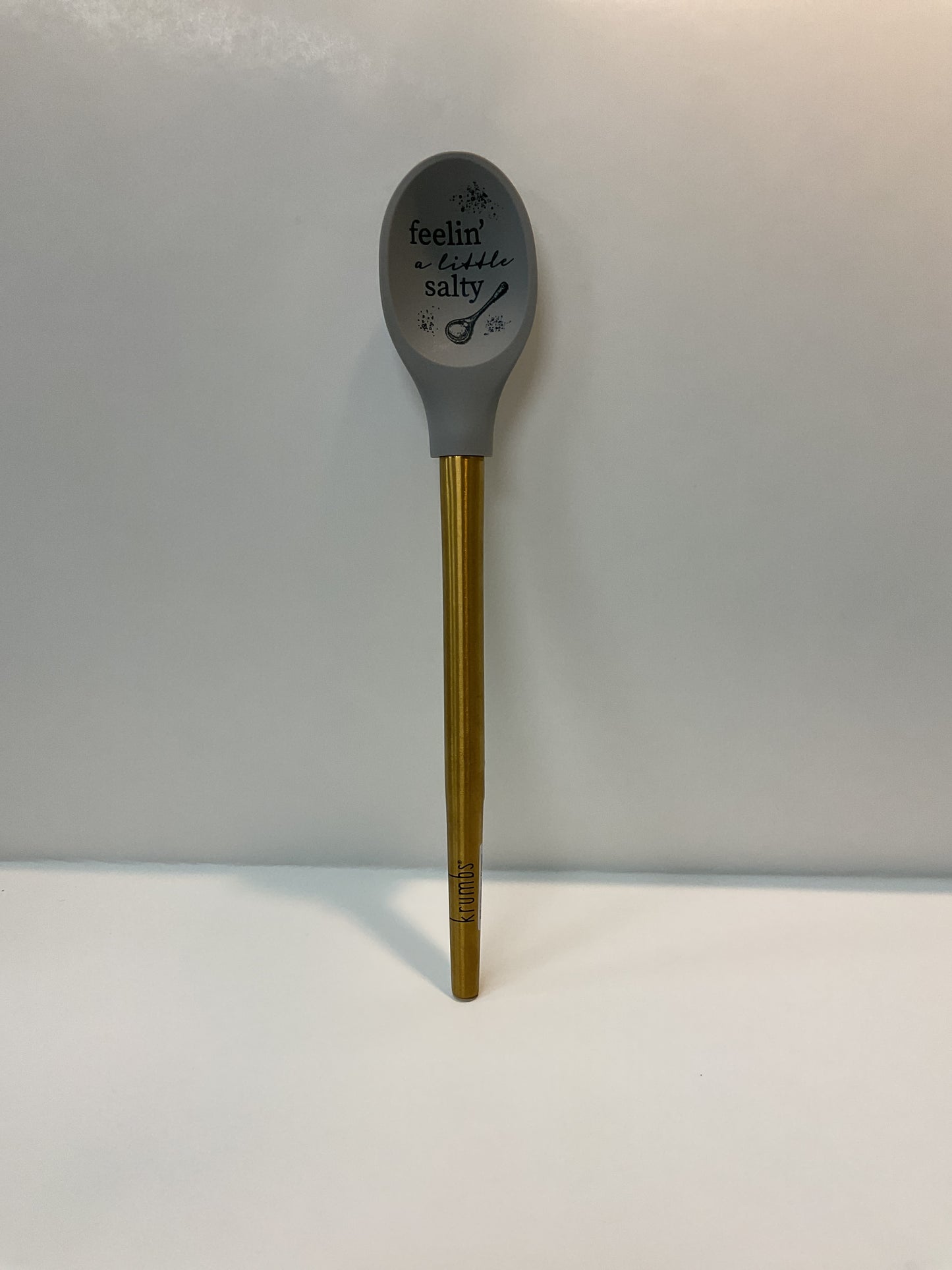 Silicone Spoon with Gold Metal Handle