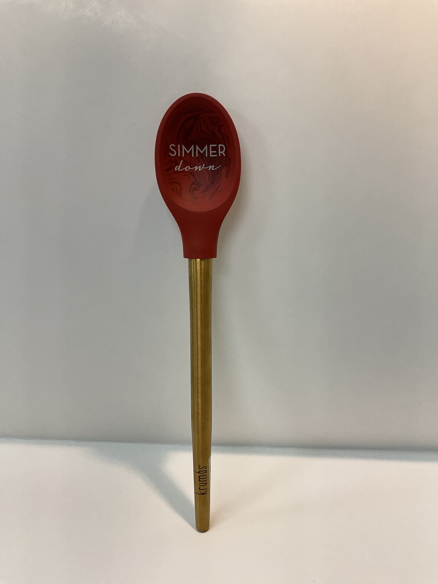 Silicone Spoon with Gold Metal Handle