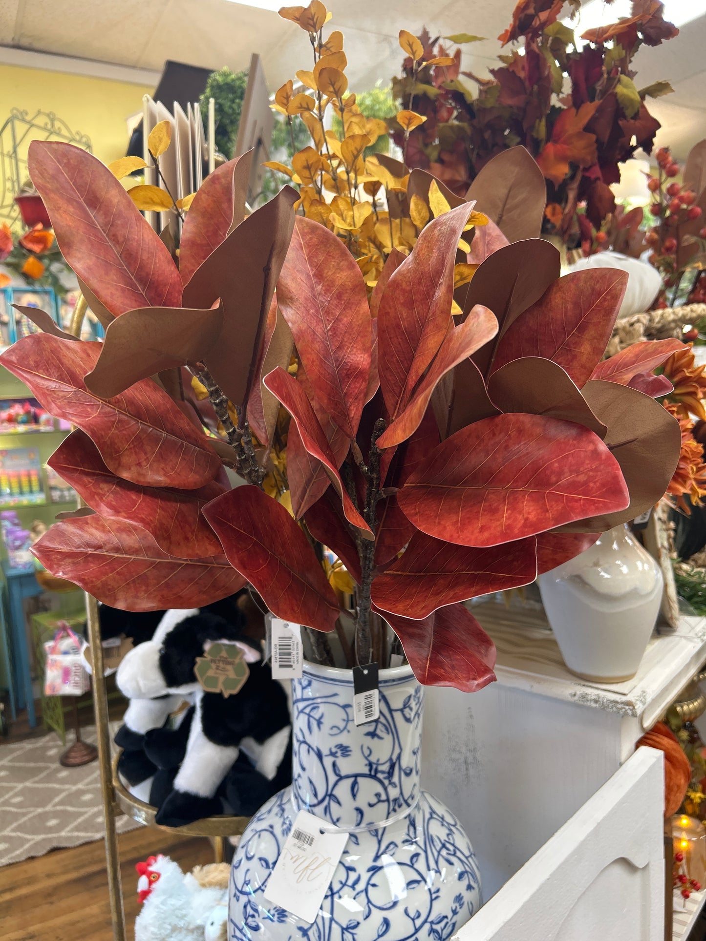 32 Inch Orange Magnolia Branch