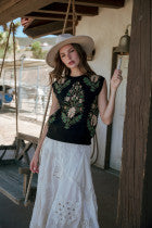 Floral pattern lovely sweater vest.