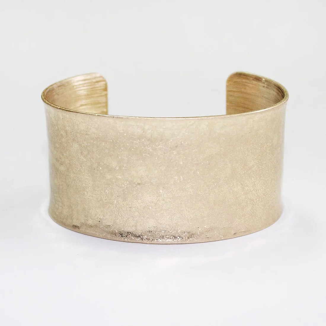 Worn Gold 1.25" Wide Cuff Bracelet