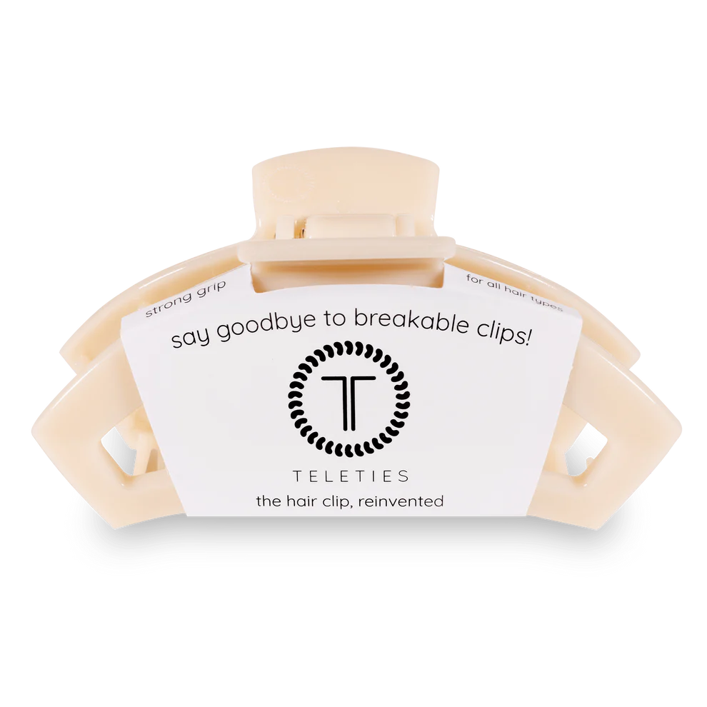 Open Almond Beige Claw Hair Clip