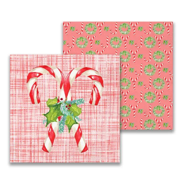 Candy Canes Cocktail Napkin