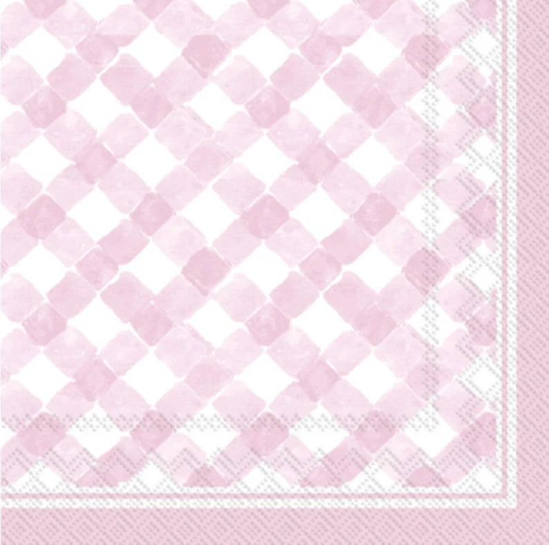 Pink gingham napkins