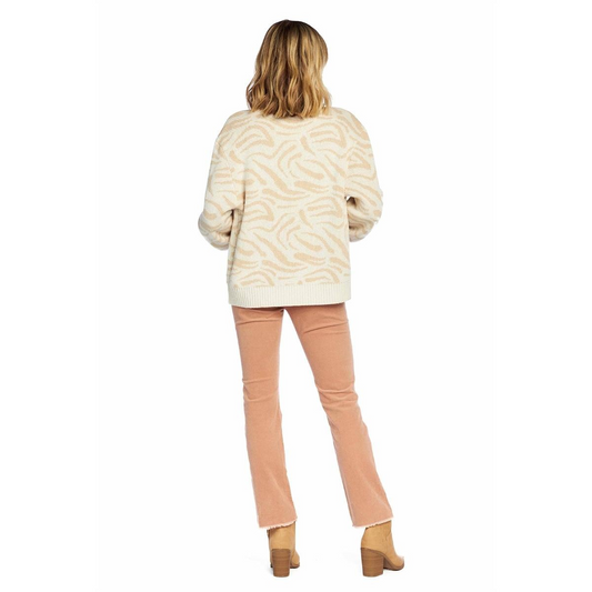 Ivory and Khaki Cardigan