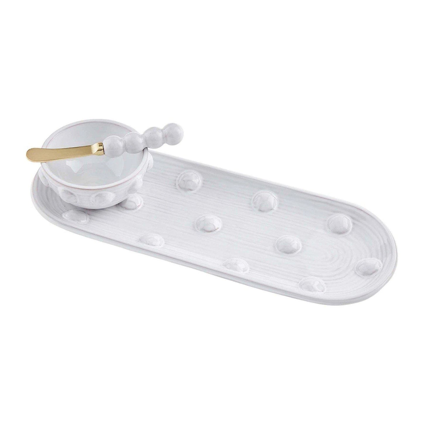 White Dotted Dip Tray