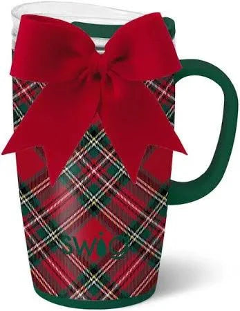 Swig Christmas Plaid 18 oz Travel Mug