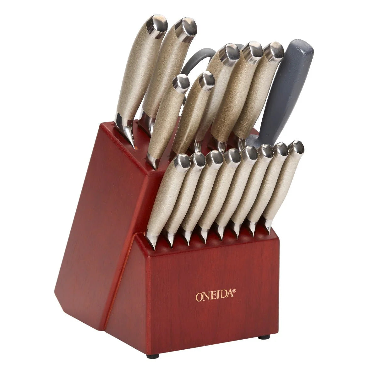 Oneida 18 Piece Steel Knife Set w/ Block