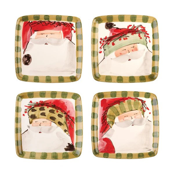 Vietri Old St. Nick Square Salad Plates