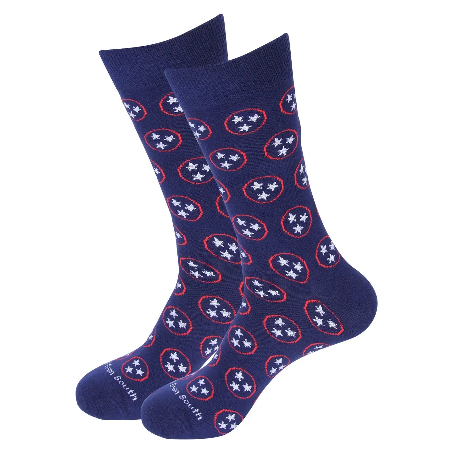 Navy Red White & Blue Tennessee Tri Star Socks