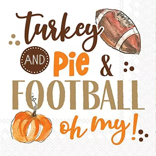 Turkey & Pie and Football Napkins