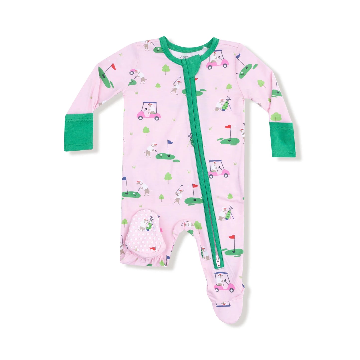Dog Gone Golf - 2 way Zipper Footie - 0-3 months