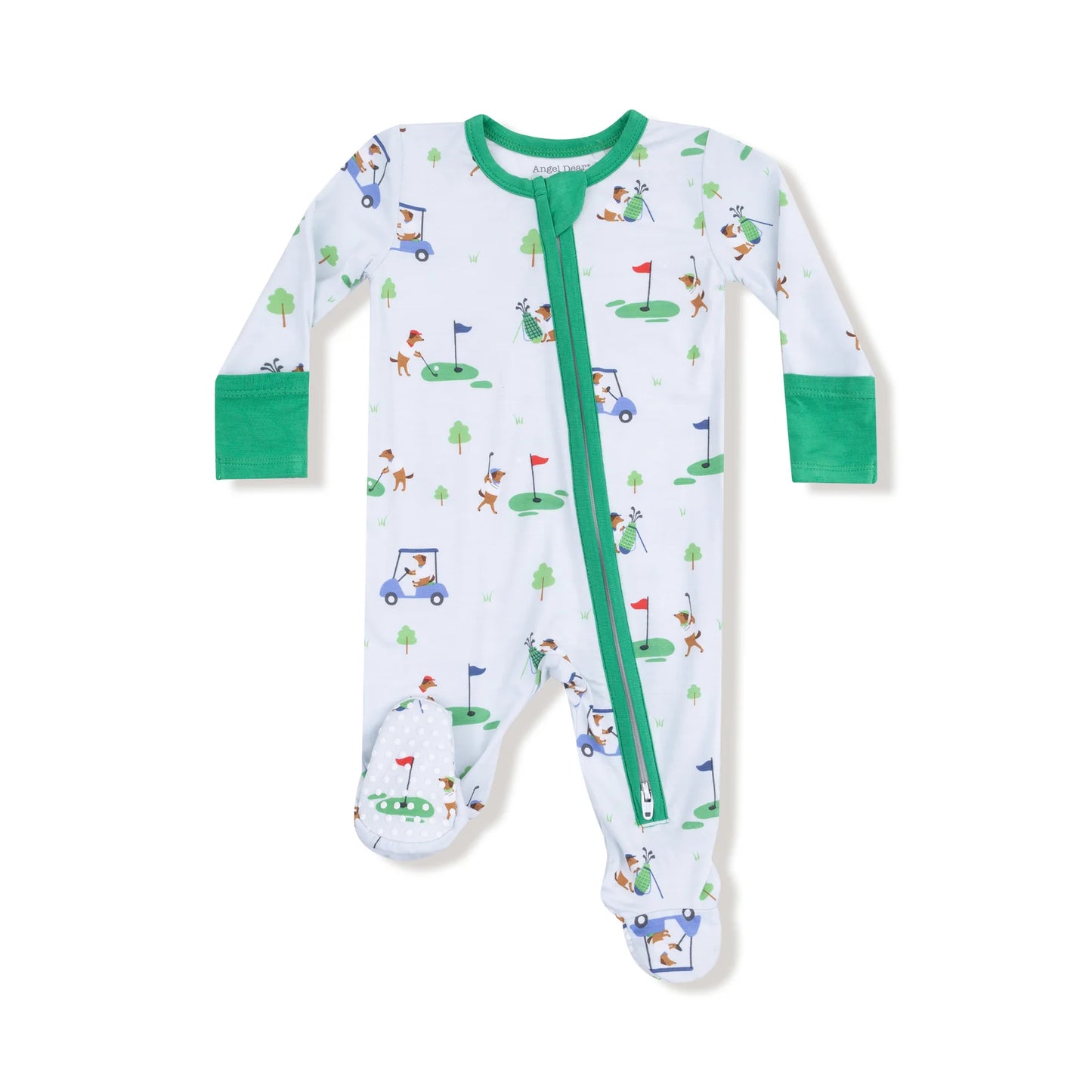 Dog Gone Golf - 2 way Zipper Footie - 0-3 months