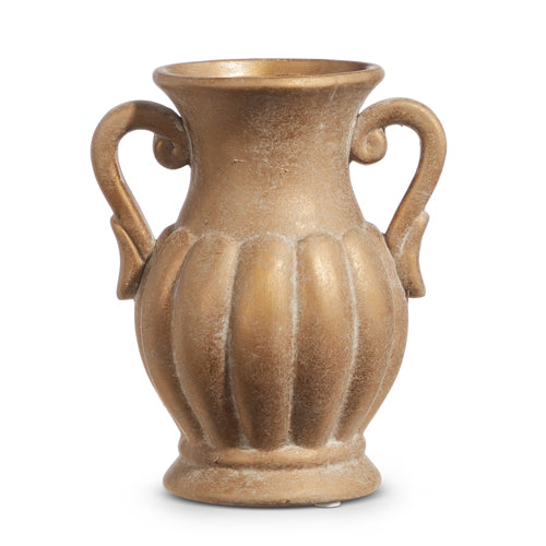 8 inch Ribber Gold Urn