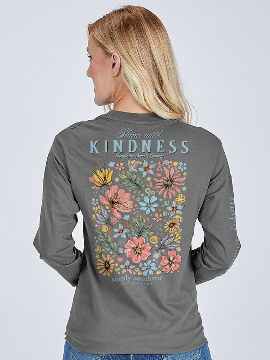Simply Southern Shine with Kindness Long Sleeve Tee