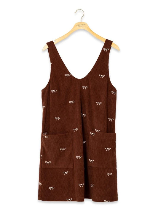 Lina Corduroy Dress - Chocolate
