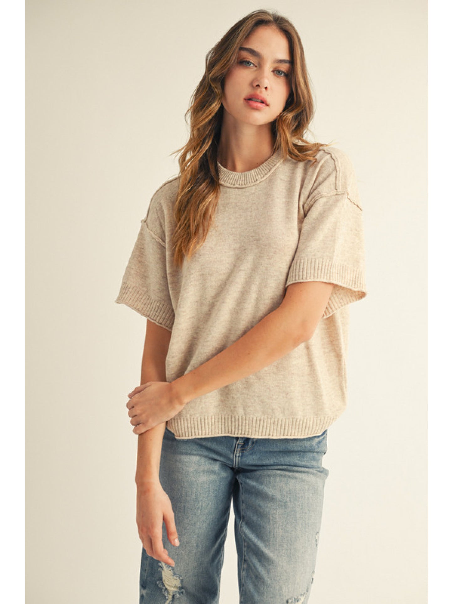 Oatmeal Light Weight Sweater
