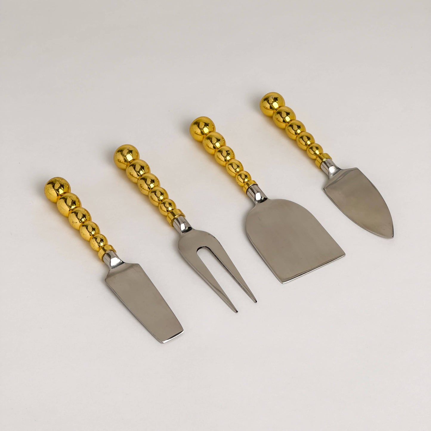 Gold Beaded Cheese Set of 4