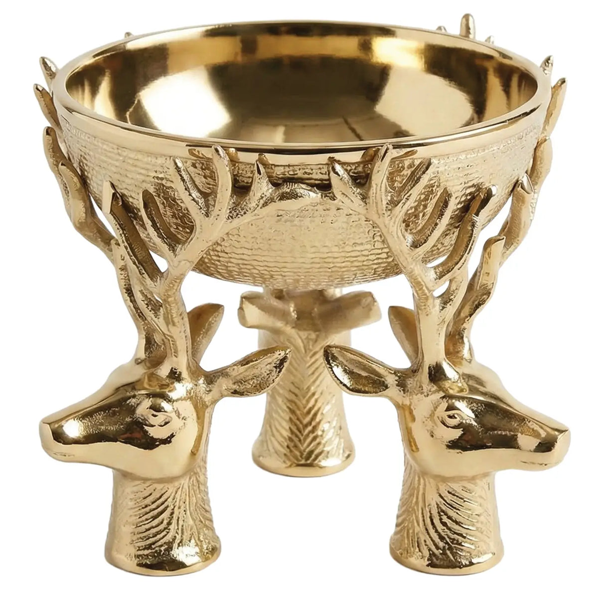 Gold Reindeer Bowl