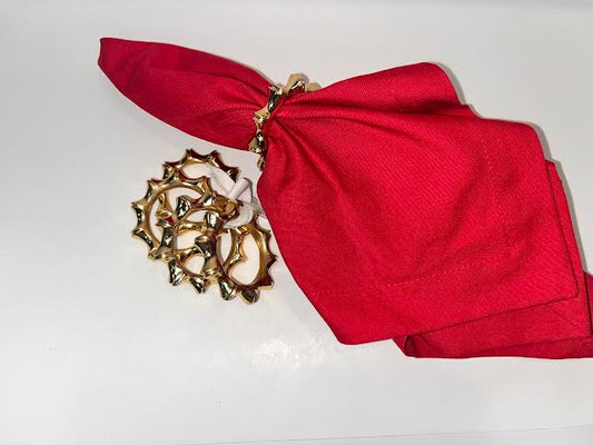 Golden Bamboo Napkin Rings